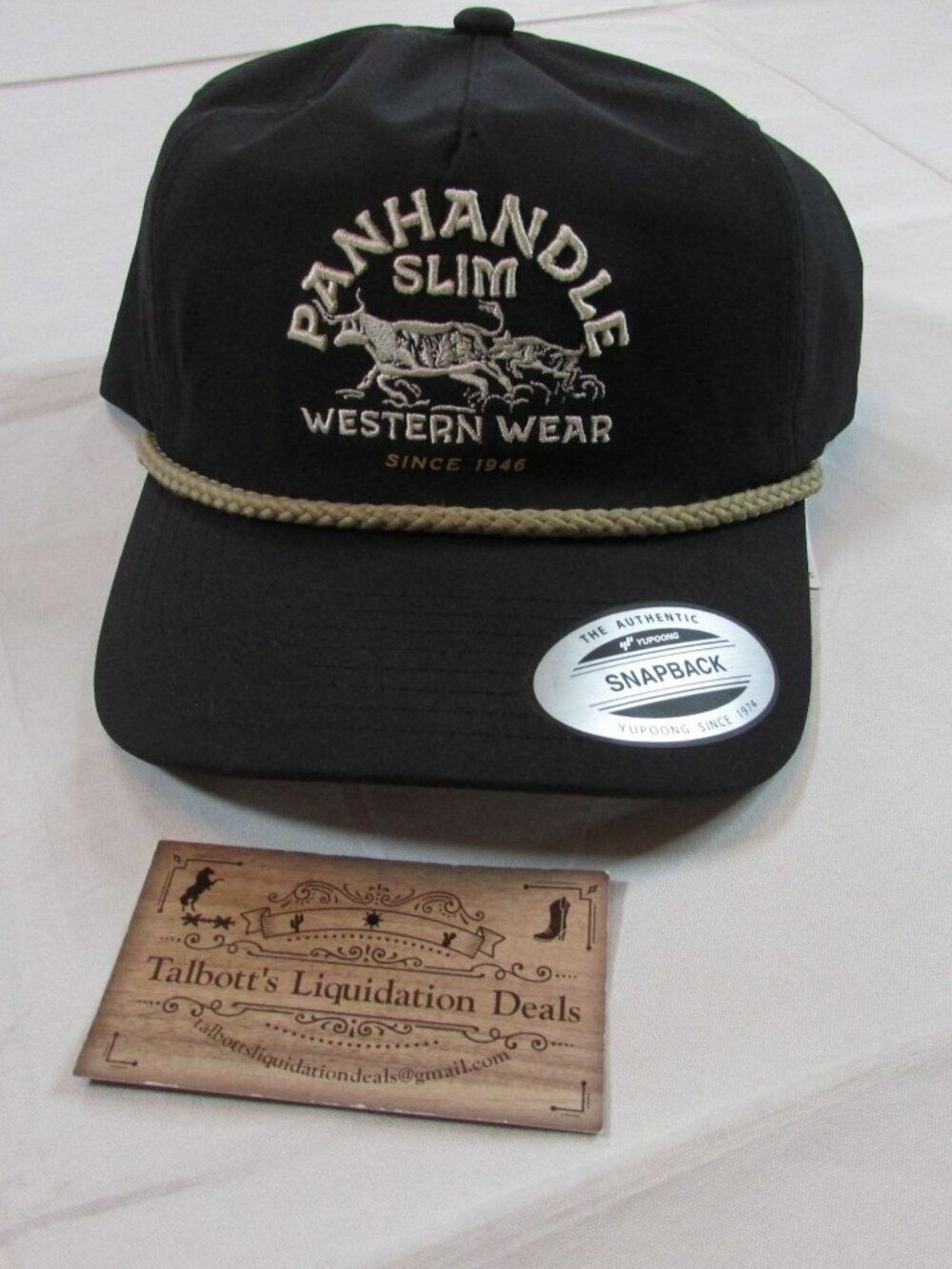 Panhandle Slim Western Wear Snapback Trucker Baseballl Cap Hat Black